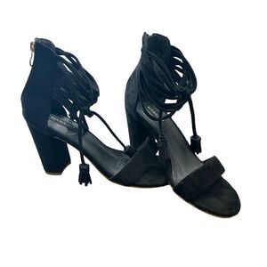 Manxixi Women’s Black Heels – Size 9